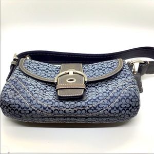Vintage Navy Coach Shoulder Bag